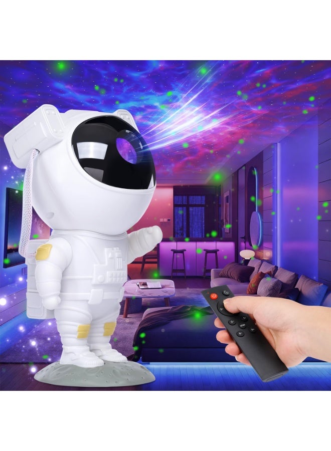 جهاز عرض مجرة ​​رائد فضاء لغرفة النوم، جهاز عرض نجوم مع جهاز تحكم عن بعد، مصباح ليلي صاروخي، سقف، هدايا، ديكور غرفة - Image 1